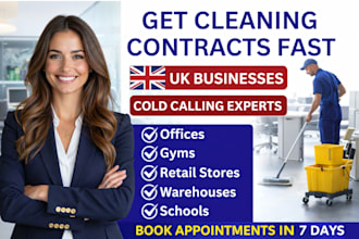 do telemarketing and book janitorial cleaning contracts via cold calling