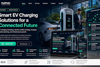 design wix evcharging consulting website electric mobility charging station site
