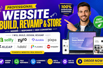 build sellfy zyro durable pixpa kleap website revamp adalo plasmic wappler store