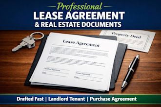 draft and review lease agreement landlord tenant contract real estate agreement