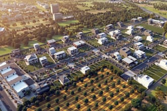 relayout residential estate, apartment complex,site plan 3d visual, revit model