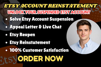 etsy account reinstatement, reinstate all permanent etsy suspension via appeal
