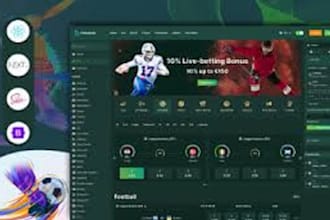 build sports bet website, tournament website, esport website, gym website