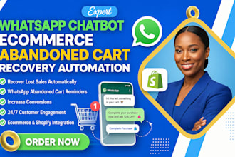 whatsapp chatbot ecommerce abandoned cart recovery automation using manychat