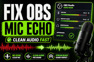 fix obs mic echo fast for clean pro streaming audio