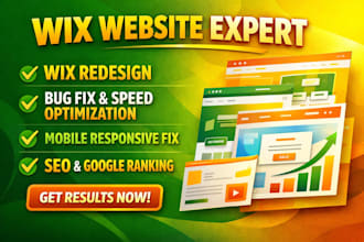 design wix website for small business, redesign, fix wix bugs, SEO optimization