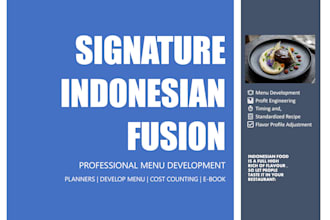 develop menu indonesian quisine and indonesian gastronomy