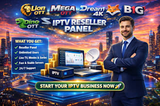 create stable reseller panel, strong 8k, lion ott, dream 4k, mega ott, trex