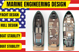 create boat line plan and fair hull surface design