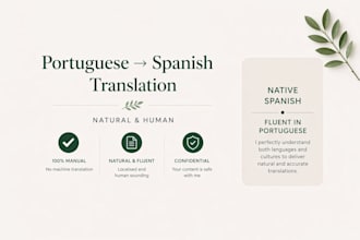 translate portuguese to spanish manually and naturally