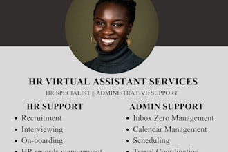 be your virtual assistant for recruitment, HR and admin tasks