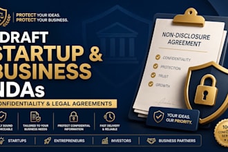 draft startup ndas, business contracts  and confidentiality agreements