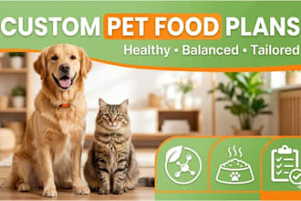 formulate custom pet food supplements and nutrition recipes for dog and cat