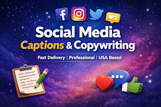 write engaging social media captions and content for your business