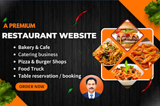 design a premium restaurant, cafe or bakery website