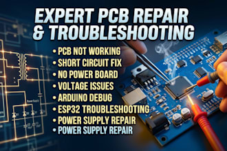 pcb not working, short circuit fix, no power board, voltage issue, arduino debug