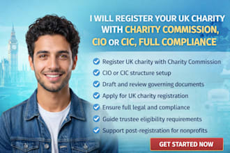 register your UK charity with charity commission, cio or cic, full compliance