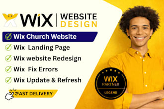 build wix church website wix update website design wix landing page wix refresh