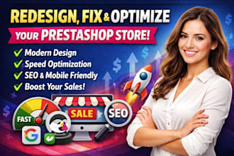 redesign, fix, and optimize your prestashop store for more sales