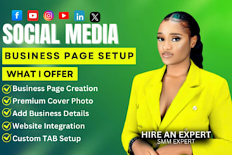 do facebook business page create and setup, social media accounts setup