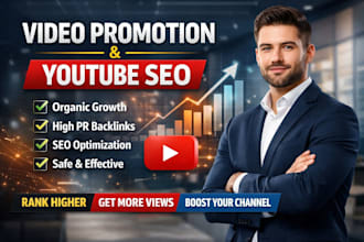 do video promotion optimization organic growth high pr backlinks youtube seo