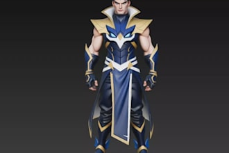 3d stylized character,unity game asset,funko,weapon,vseeface,ue5 face expression
