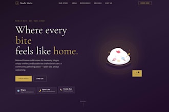 create a modern website according to your descriptions