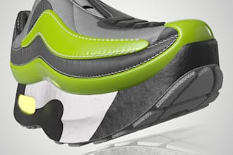 provide pro 3d shoe modeling, photorealistic rendering, and 3d shoe animation