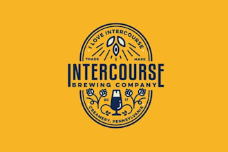design sexually risky pin up logo for intercourse brand
