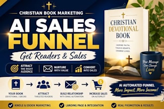 setup ai automated sales for christian, devotional book , book marketing