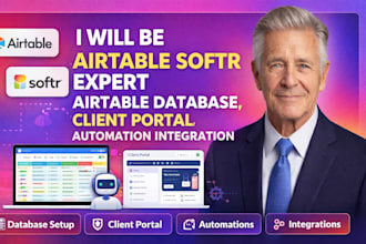 be airtable softr expert airtable database client portal, automation integration