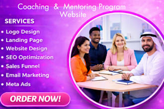 coach website consulting website life coaching trainer website mentorship leads