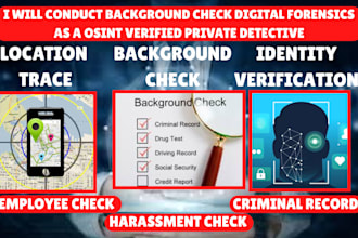 conduct background check digital forensics as a osint verified private detective
