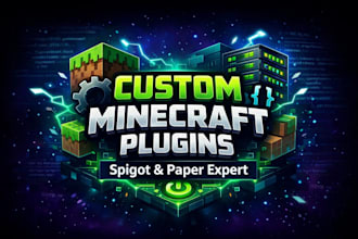 develop custom minecraft plugins and forge fabric mods for servers