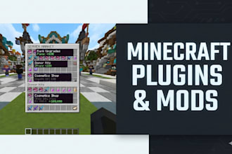 develop custom minecraft plugins and forge fabric mods