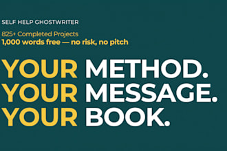 ghostwrite your self help or personal development book, publish ready