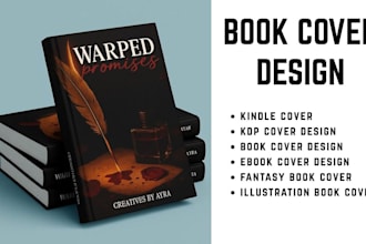 design illustration book cover,  fantasy book cover, kindle ebook cover for KDP