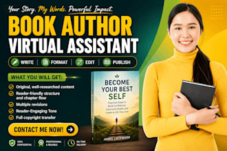 ghostwrite nonfiction book, author virtual assistant, self help book writing