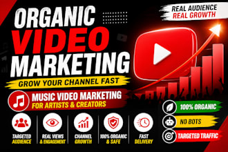 do organic youtube promotion and music video marketing to grow your channel fast