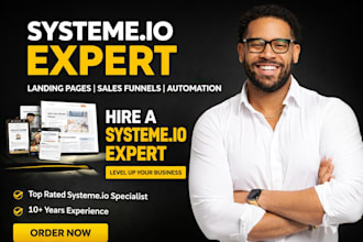 setup systeme io sales funnel design systeme io landing page and email flows