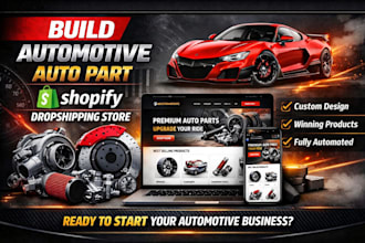 buildautomotive website auto part shopify dropshipping store automobile website