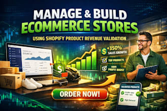 manage build ecommerce stores using shopify product revenue validation