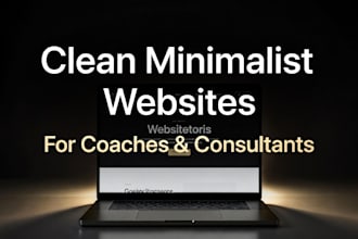 clean minimalist website for coaches and consultants