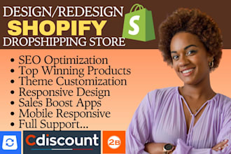 build shopify dropshipping store design redesign shopify ecommerce website store