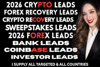 give fresh forex recovery leads, new recovery leads, forex leads, recovery leads