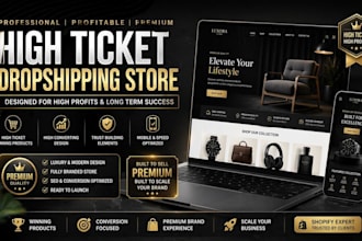 design high ticket website high ticket store high ticket dropshipping store