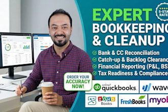 do accounting bookkeeping, bank reconciliation, and cleanup in qbo, xero, wave