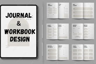 do journal and workbook design, digital planner planner design
