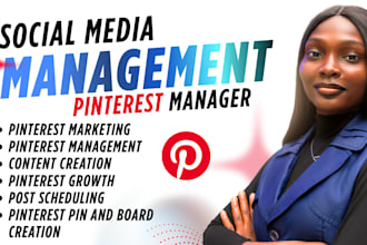 be pinterest manager, content creator, do social media marketing, account growth