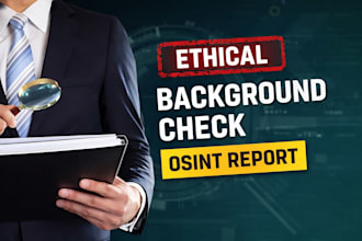 provide background check and online investigation report